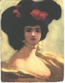 Woman of Black Hat 1894 - Janos Vaszary