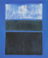 White and Black in Blue - Mark Rothko (inspired by)