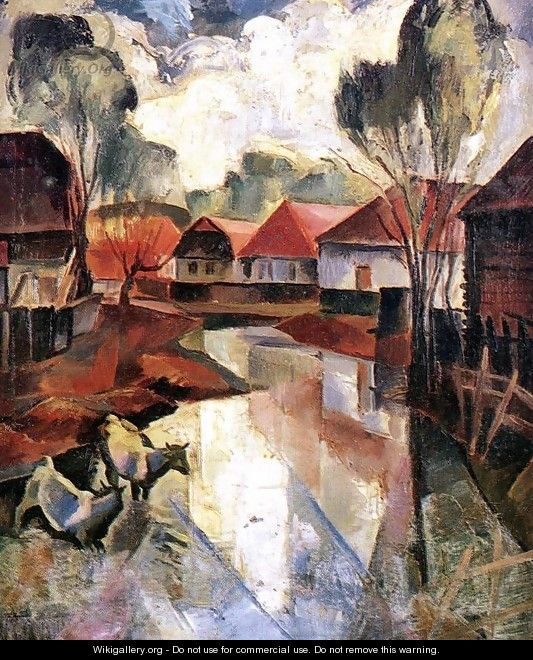 Village in Hungary c. 1925 - Karoly Patko