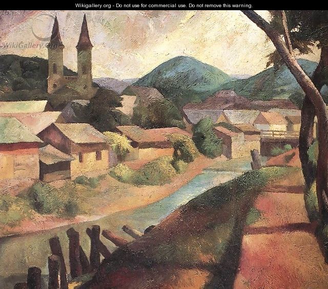 View of Felsobanya 1925 - Karoly Patko