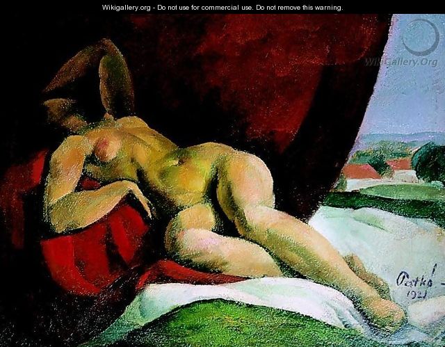 Reclining Nude Study for the Siesta 1921 - Karoly Patko