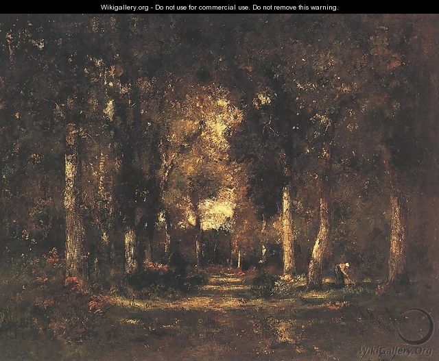 Autumnal Mood Inside of Forest c. 1875 - László Paal