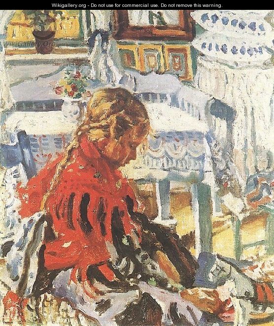 Girl Sitting in a Room - Izsak Perlmutter