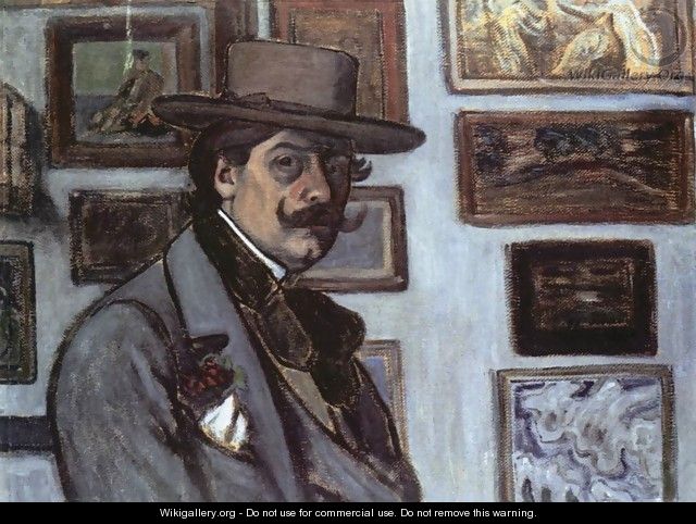 Self-portrait in a Brown Hat 1897 - Jozsef Rippl-Ronai