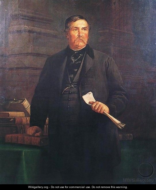 Portrait of Ferenc Deak 1869 - Bertalan Szekely