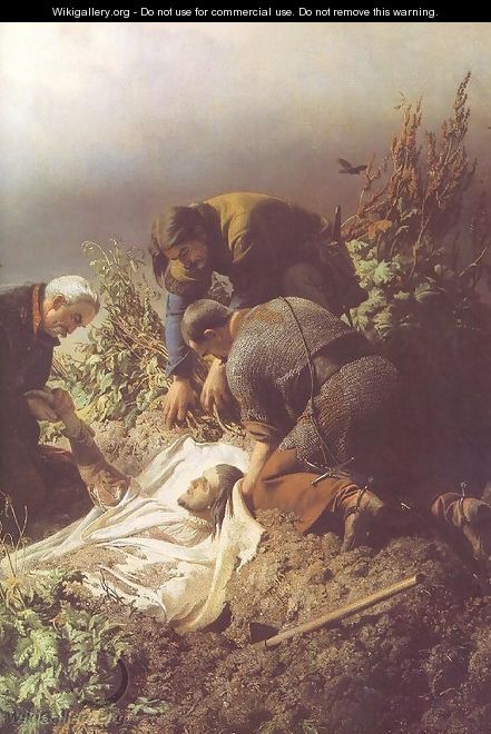 Discovery of the Body of King Louis the Second detail 1860 - Bertalan Szekely