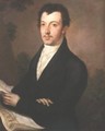 Portrait of a Man Holding a Plan 1823 - Janos Rombauer