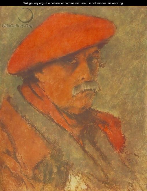 Self-portrait with Red Beret 1924 - Jozsef Rippl-Ronai