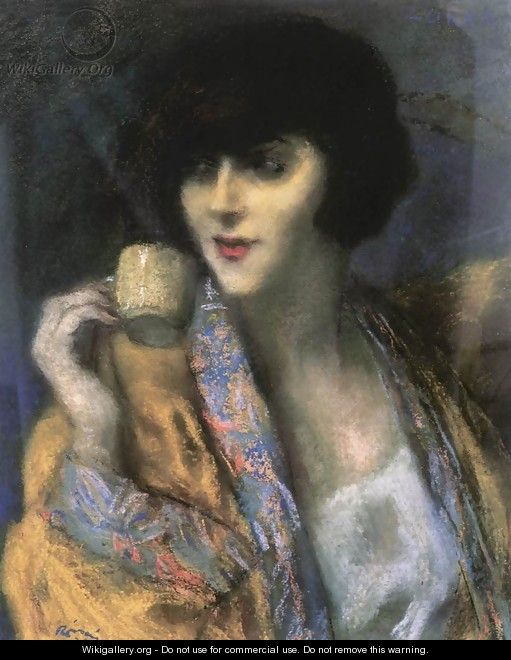 Woman with a Chinese Cup 1920 - Jozsef Rippl-Ronai
