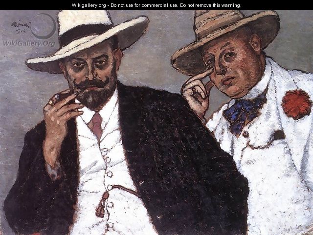 Lajos and Odon My Brothers 1918 - Jozsef Rippl-Ronai