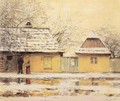 Village Street in Winter - Laszlo Mednyanszky