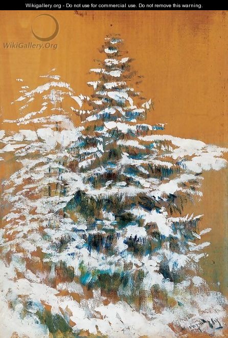 Snowy Pine - Laszlo Mednyanszky