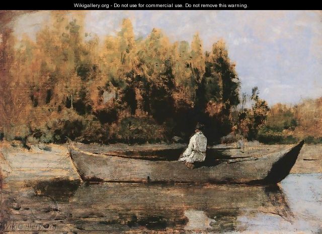 In the Boat 1870s - Geza Meszoly