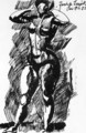 Standing Female Nude 1914 2 - Jozsef Nemes Lamperth