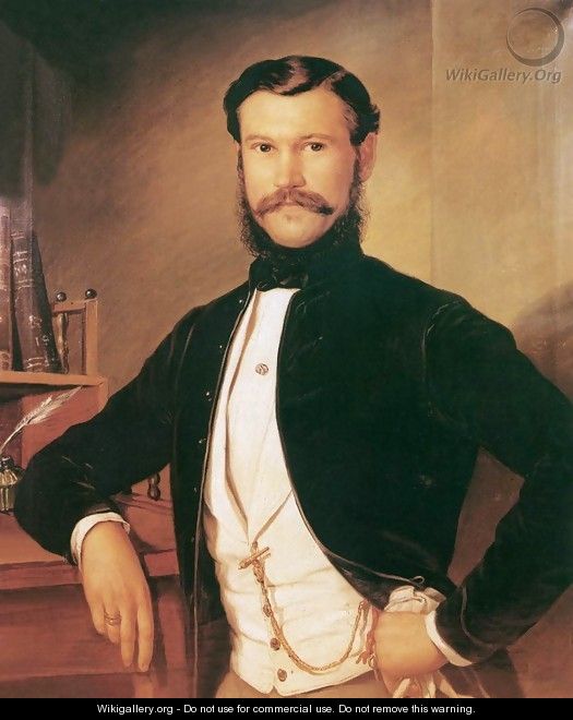 Portrait of Dobosy Lajos 1855 - Soma Orlai Petrich