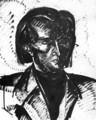 Portrait of Lajos Kassak 1917 - Jozsef Nemes Lamperth