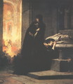 Queens Elisabeth and Mary at the Tomb of King Lajos the Great in 1385 sketch 1862 - Sandor Liezen-Mayer