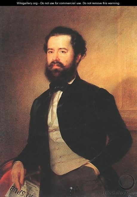 Portrait of Bertalan Szemere 1851 - Sandor Kozina
