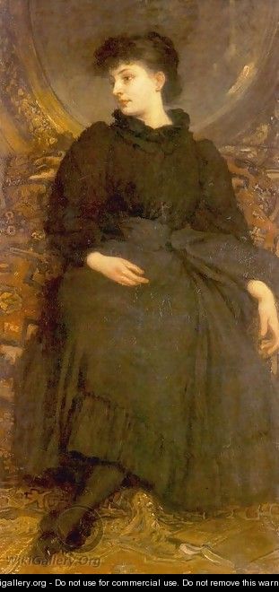Kornelia Lotz Dressed in Black 1895 - Karoly Lotz
