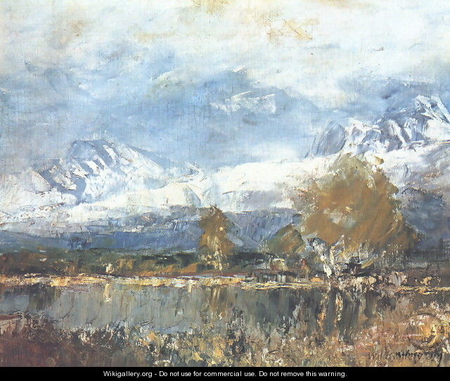 Lake in the Mountains 1895-99 - Laszlo Mednyanszky