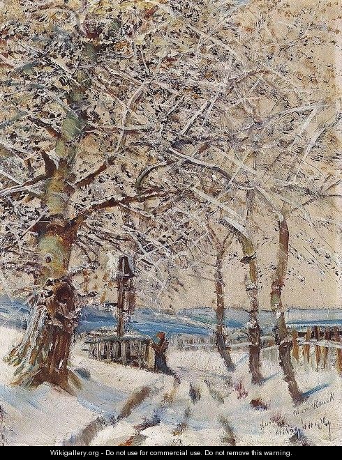 Trees with Hoar-frost c. 1892 - Laszlo Mednyanszky