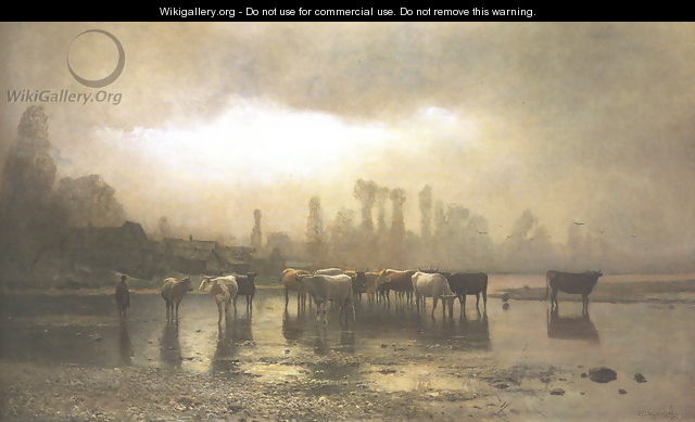 Watering c. 1880 - Laszlo Mednyanszky