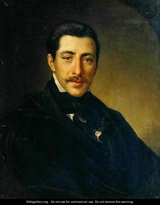 Portrait of the Author Alexander Sukhowo-Kobylin 1817-1903 - Vasili Andreevich Tropinin