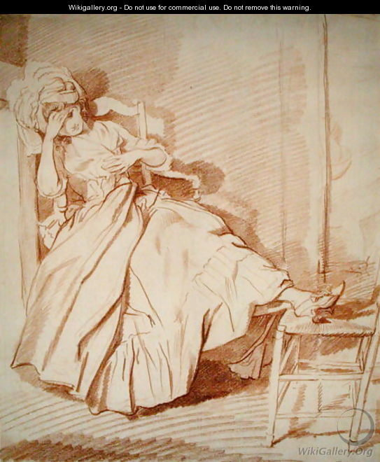 Study of a Sleeping Girl - Louis Rolland Trinquesse