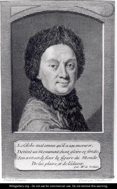 Pierre Louis Moreau de Maupertuis 1698-1759 engraved by John Daulle 1703-63 1755 - Tourniere