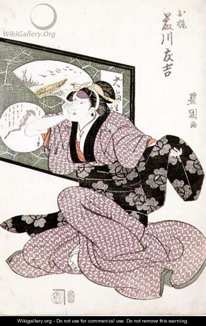 The actor Fujikawa Tomokichi II as O-Kaji, pub. c.1811 - Toyokuni