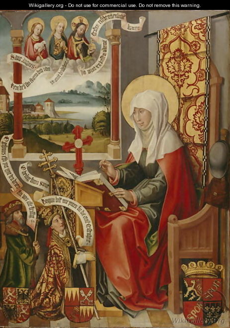 St. Brigit Writing Down her Revelations, c. 1505 - Hans Traut