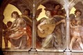 Musical angels within a trompe loeil cloister, from the interior west facade 2 - Santi Di Tito