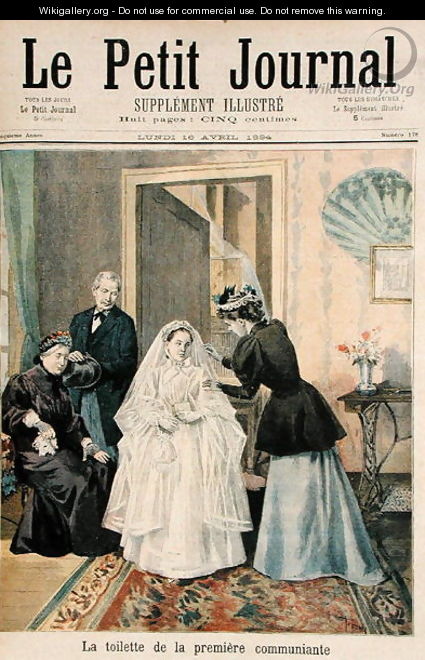 The First Communicant, illustration from Le Petit Journal, 16th April 1894 - Oswaldo Tofani