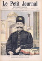 Portrait of Shah Mozzafer-ed-Din 1853-1907 illustration from Le Petit Journal, 17th May 1896 - Oswaldo Tofani