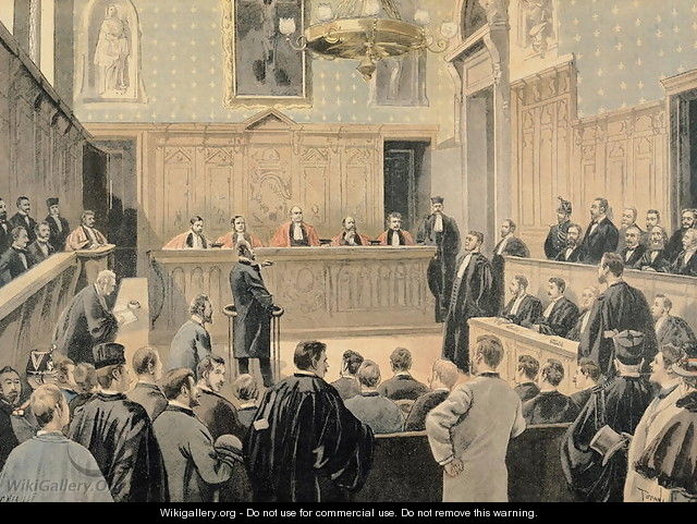 The Panama Trial, from Le Petit Journal, engraved by Fortune Louis Meaulle 1844-1901 2nd January 1898 - Oswaldo Tofani