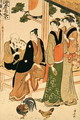 Looking at each other meeting - Kiyonaga Torii