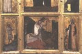Resurrection with Christ as a boy and St. Catherine, bottom half of a triptych - Tommaso da Modena Barisino or Rabisino