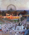 The Admiral Tegetthoff Monument at the Praterstern with the Ferris Wheel, Vienna - Heinrich Tomec