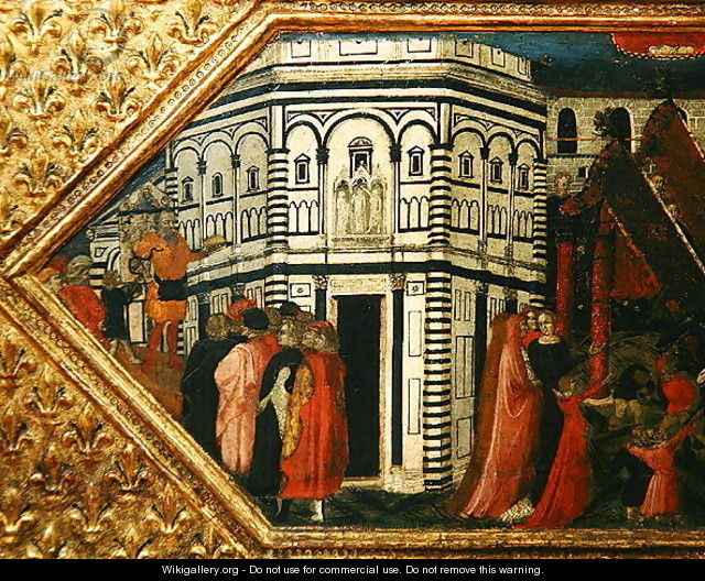 Cassone decorated with a scene of the Palio of S. Giovanni - Giovanni Francesco