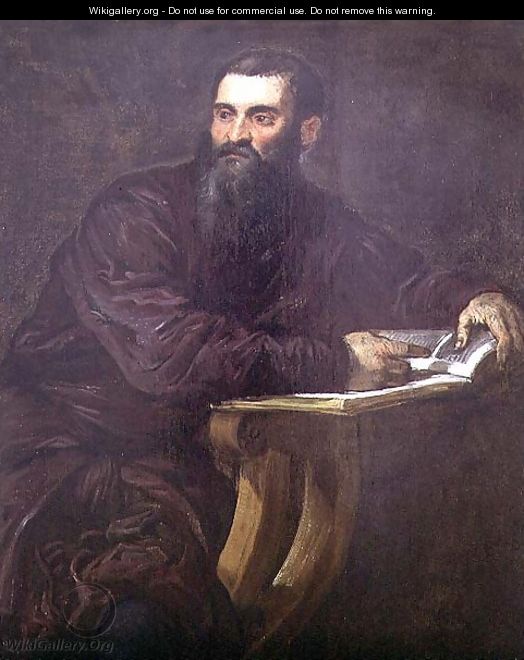 Portrait of a Bearded Man with a Book - Jacopo Tintoretto (Robusti)