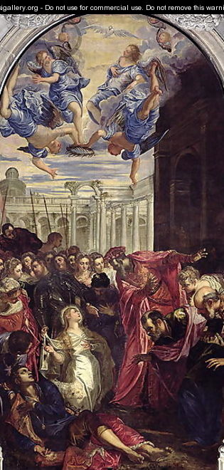 St. Agnes revives the son of the Prefect of Rom - Jacopo Tintoretto (Robusti)