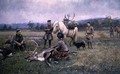 Lapps Collecting Shot Reindeer, 1892 - Johan Tiren