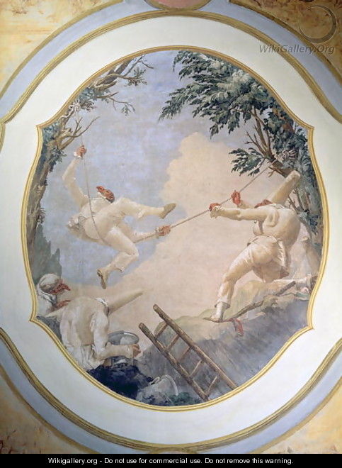 Pulcinella on a Swing, 1797 - Giovanni Domenico Tiepolo