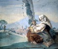 Old Peasant Woman with a Basket of Eggs, from the Foresteria - Giovanni Domenico Tiepolo