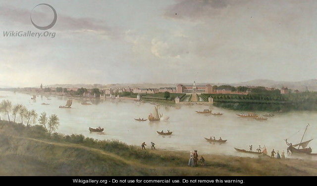 The Royal Hospital from the south bank of The River Thames - Peter Tillemans
