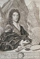 Portrait of Johann Jacob Scheuchzeri, frontispiece to Itinera Alpina by Scheuchzeri, engraved by Joseph Nutting c.1660-1722 published 1706 - (after) Tigur, Melchior Fusslinus