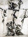 Study of the Crucifixion and the Swooning Virgin - Domenico Tintoretto (Robusti)