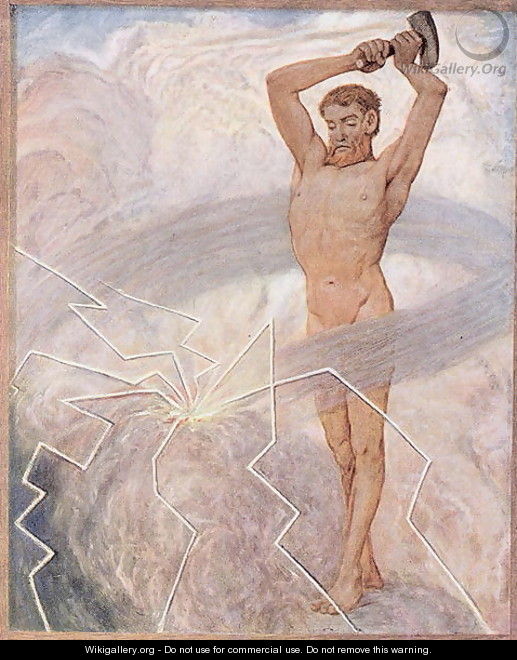 July, illustration from Festkalender published in Leipzig c.1910 - Hans Thoma