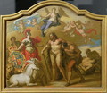 Allegory of the Power of Great Britain by Land, design for a decorative panel for George Is ceremonial coach, c.1718 - Sir James Thornhill