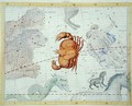 Constellation of Cancer, plate 4 from Atlas Coelestis, by John Flamsteed 1646-1710, published in 1729 - Sir James Thornhill